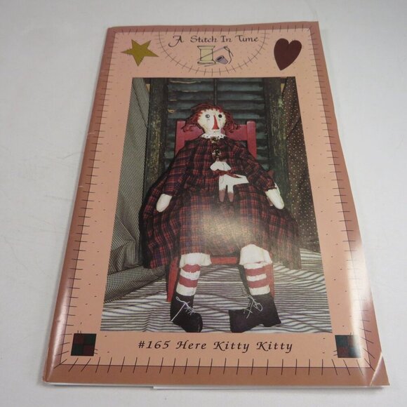 A STITCH IN TIME Pattern #165 & # 162...26" & 8" Rag Primitive Doll UNCUT - Picture 5 of 11